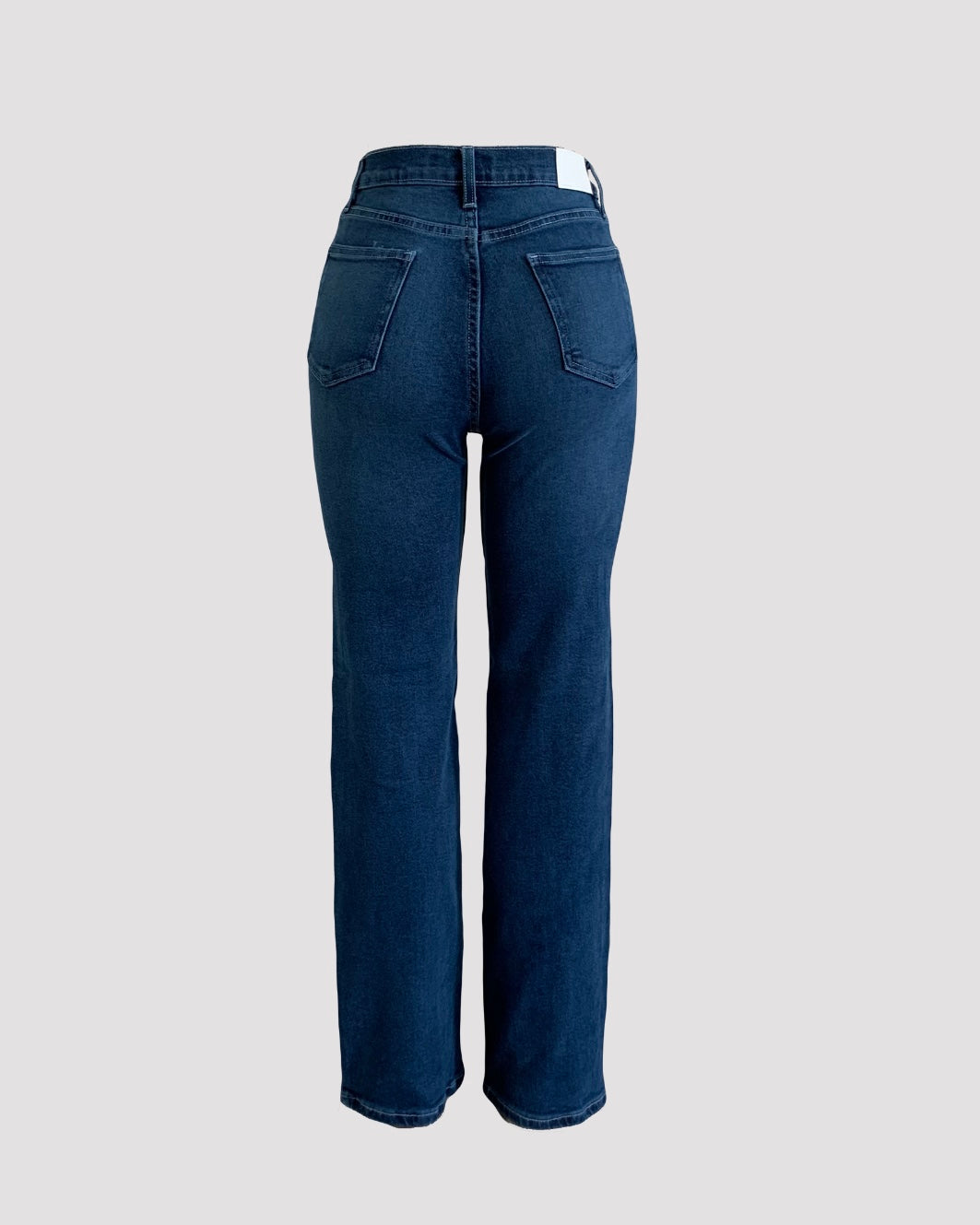 Straight rise jeans azul