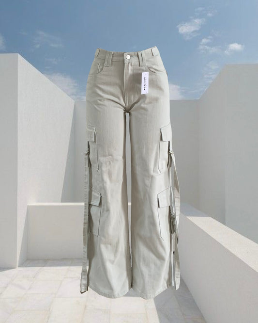 Cargo jeans ajustable