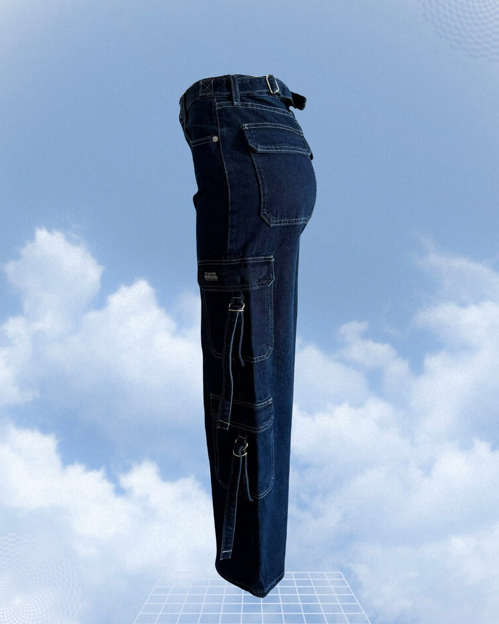 Cargo Jeans Azul Ajustable