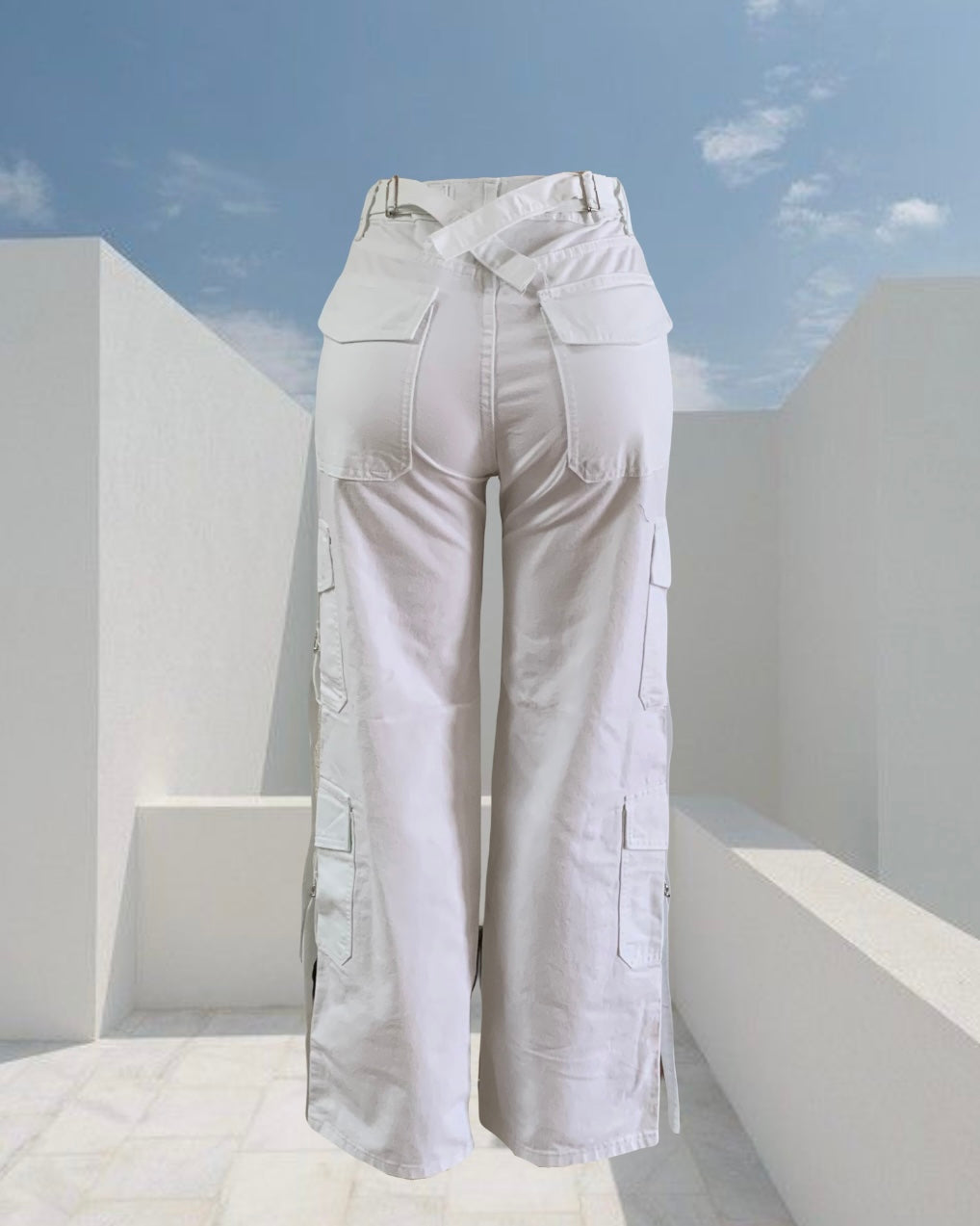 Cargo jeans ajustable