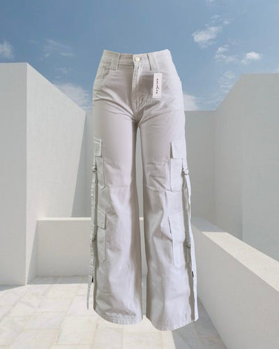 Cargo jeans ajustable