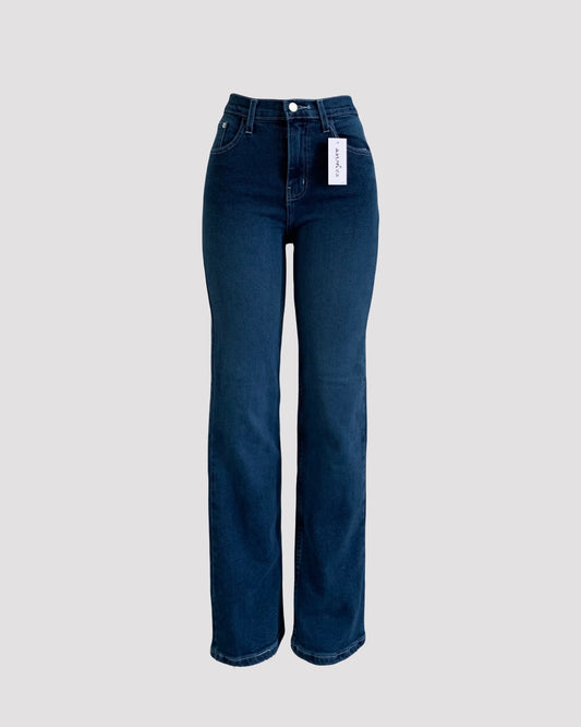Straight rise jeans azul
