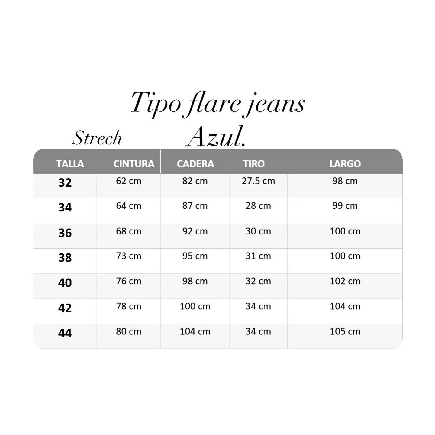 Tipo flare Jeans