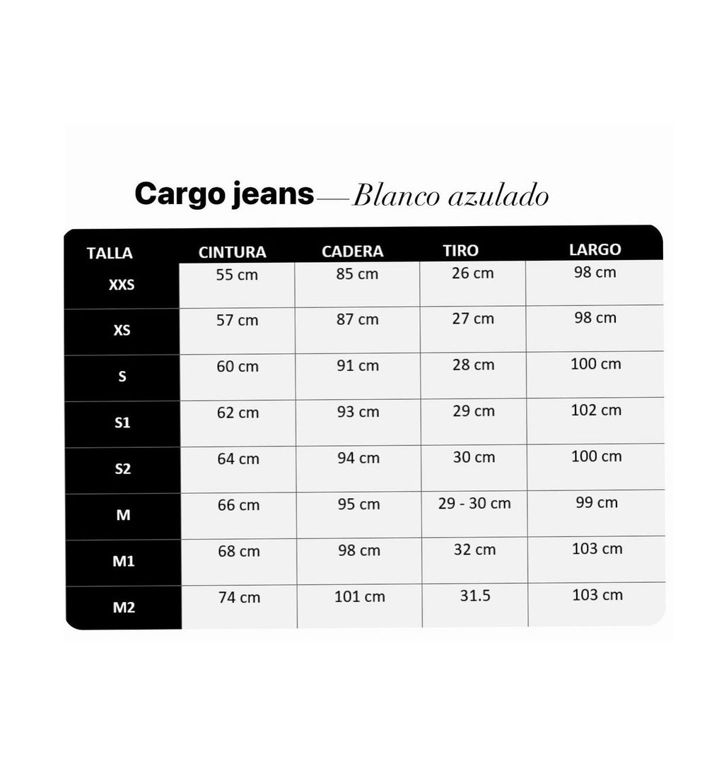 Cargo Jeans blanco azulado