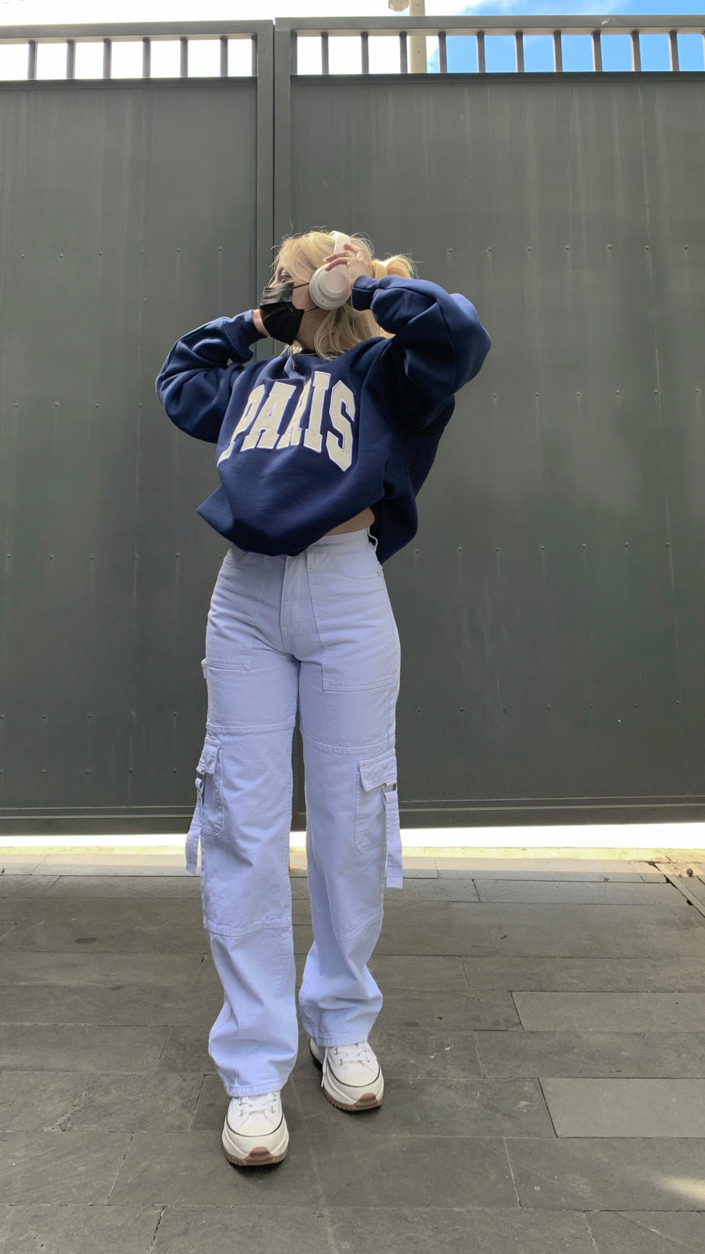 Cargo Jeans blanco azulado